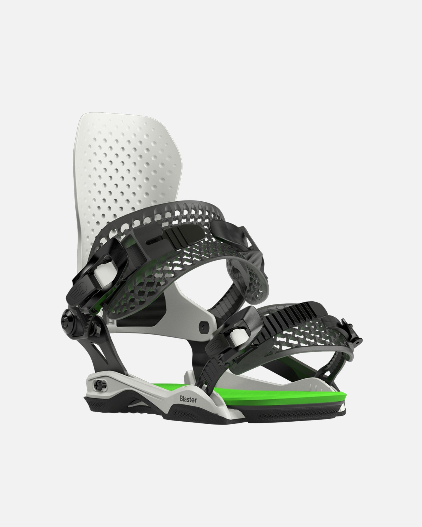 Bataleon blaster Asymwrap 2023-2024 glacier gray neon green mens snowboard bindings three