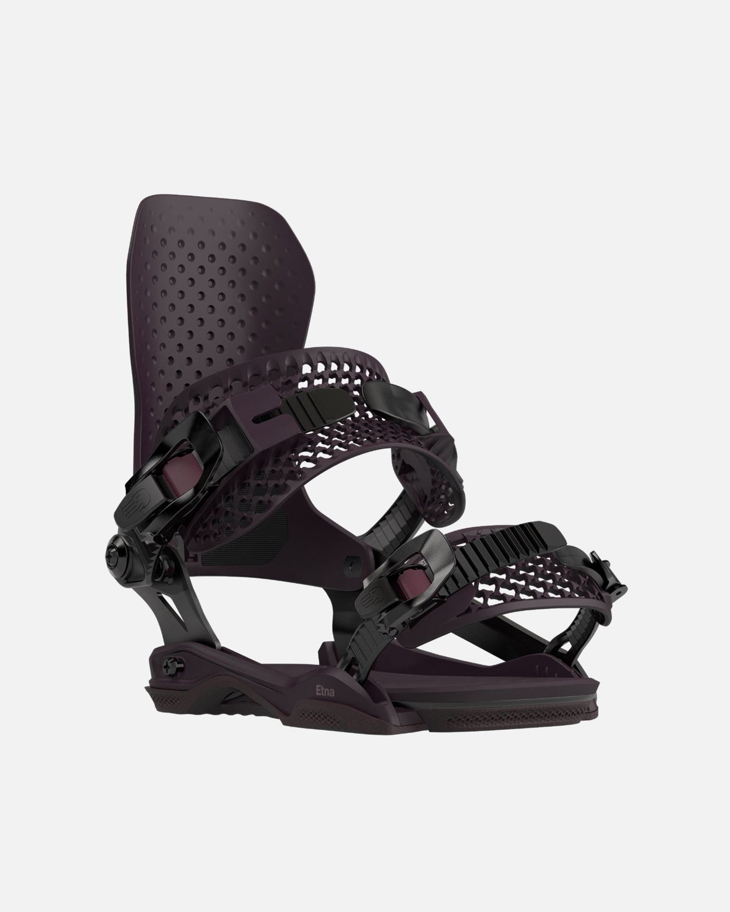 Bataleon etna Asymwrap 2023-2024 plum womens snowboard bindings three