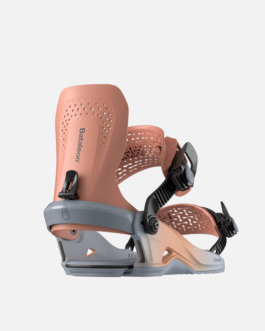 color-coral-fade Bataleon Donna Heelwrap snowboard bindings for sale