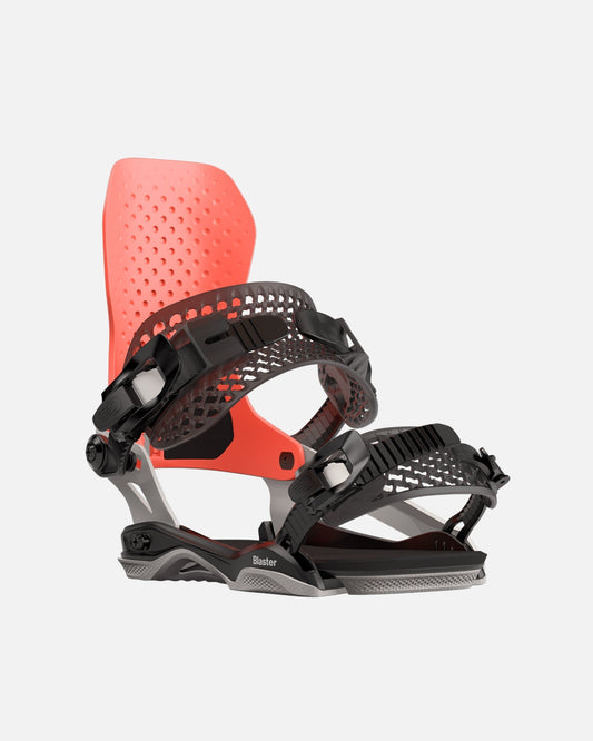 color-neon-red/glacier-gray Bataleon blaster Asymwrap 2023-2024 neon red glacier gray mens snowboard bindings three