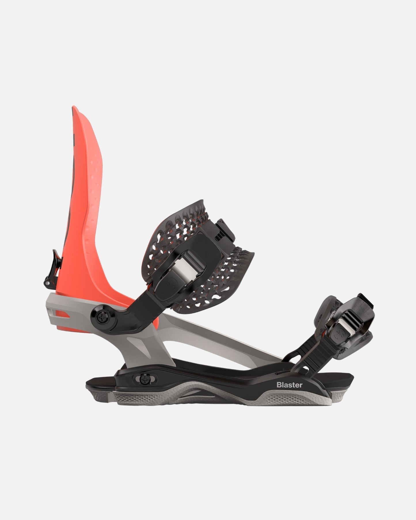 color-neon-red/glacier-gray Bataleon blaster Asymwrap 2023-2024 neon red glacier gray mens snowboard bindings five