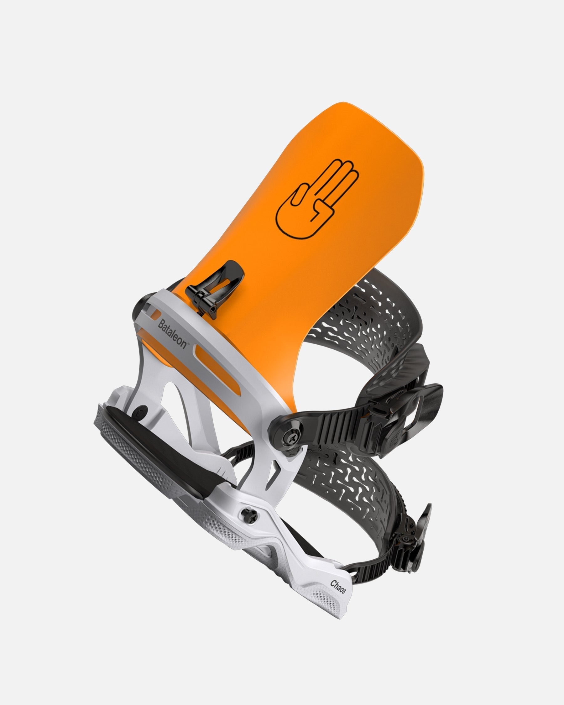 color-neon-orange/glacier-gray Bataleon chaos Asymwrap 2023-2024 neon orange glacier gray mens snowboard bindings one