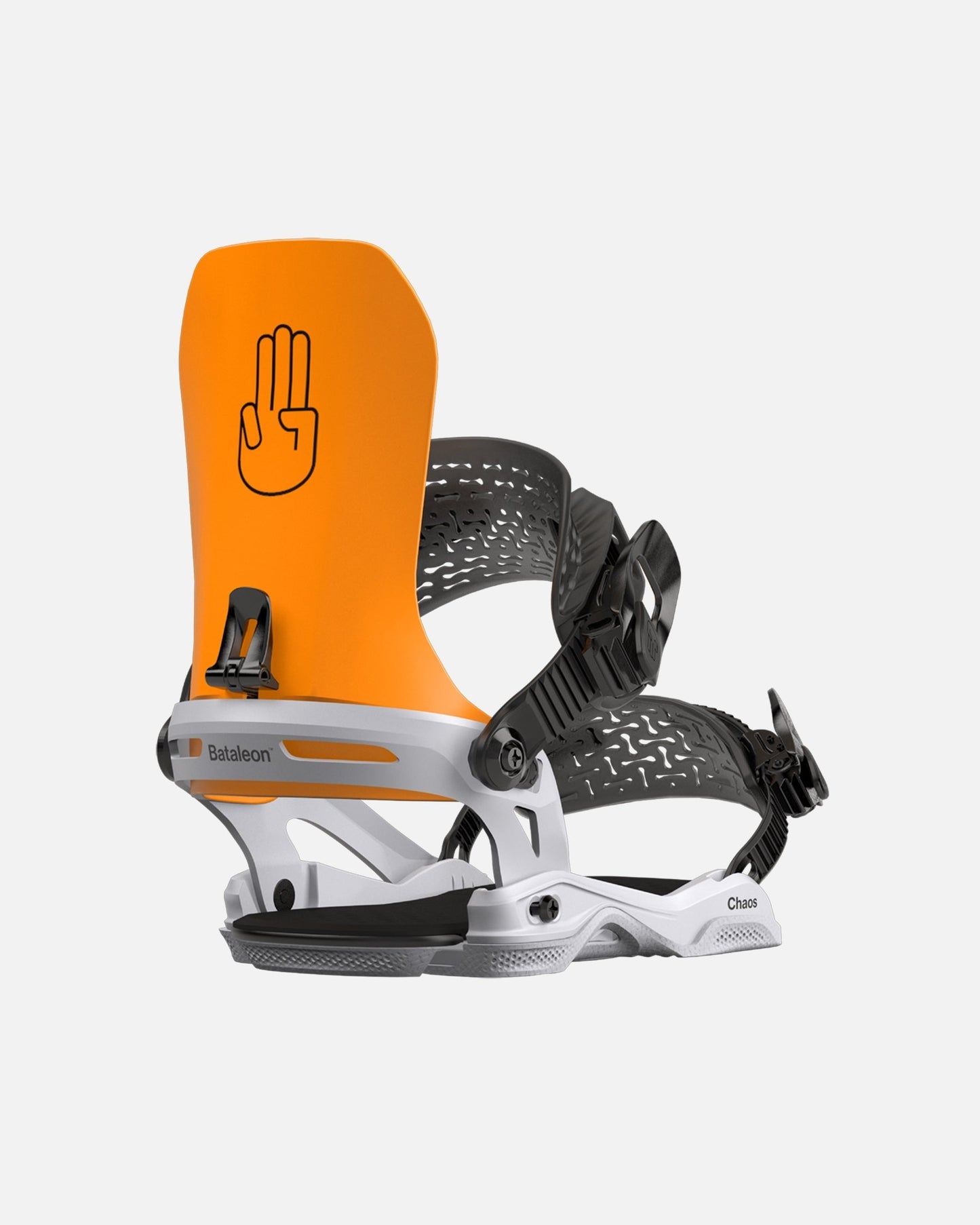 color-neon-orange/glacier-gray Bataleon chaos Asymwrap 2023-2024 neon orange glacier gray mens snowboard bindings two