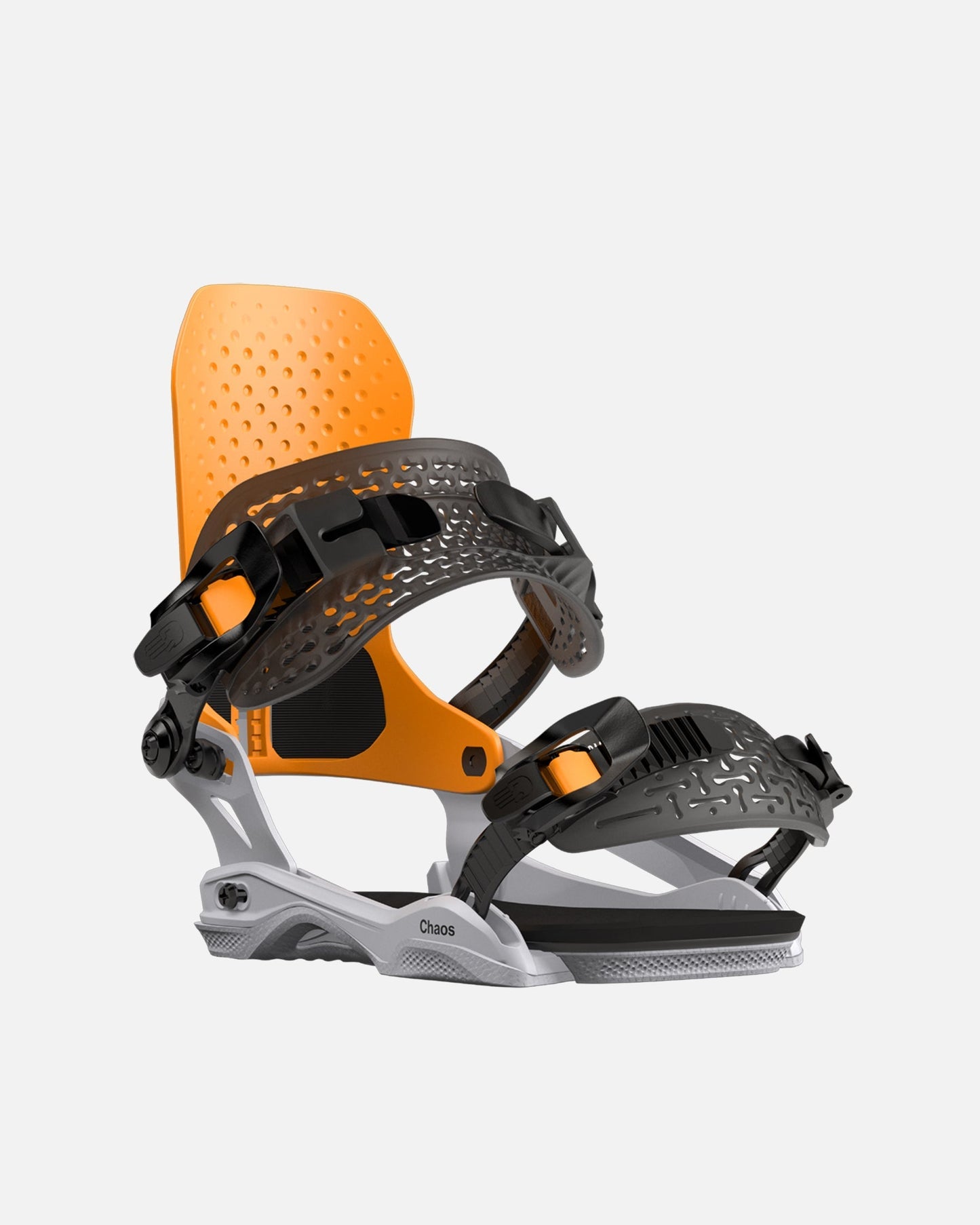 color-neon-orange/glacier-gray Bataleon chaos Asymwrap 2023-2024 neon orange glacier gray mens snowboard bindings three