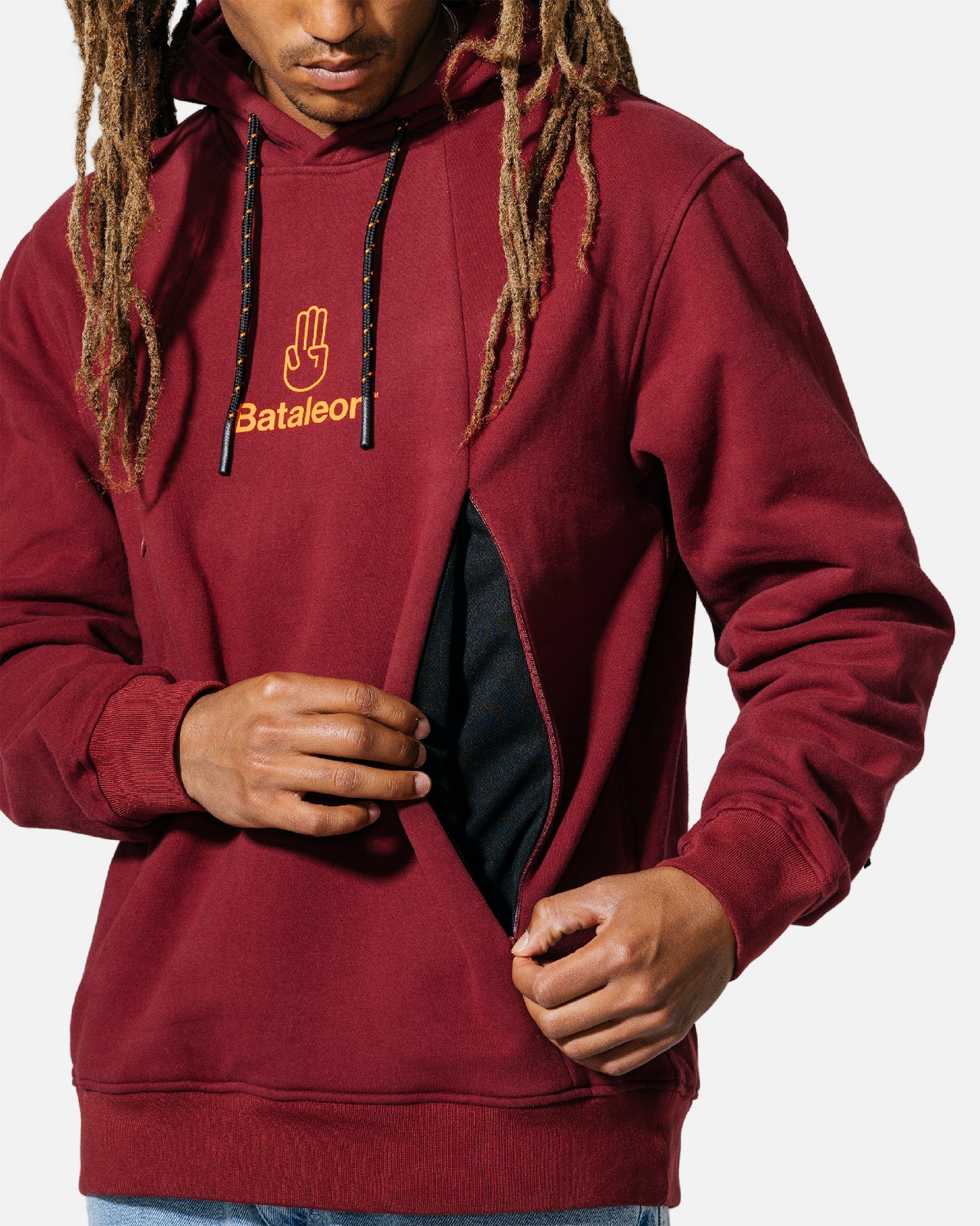 Bataleon snowproof delta hoodie 2023-2024 ruby wine apparel three